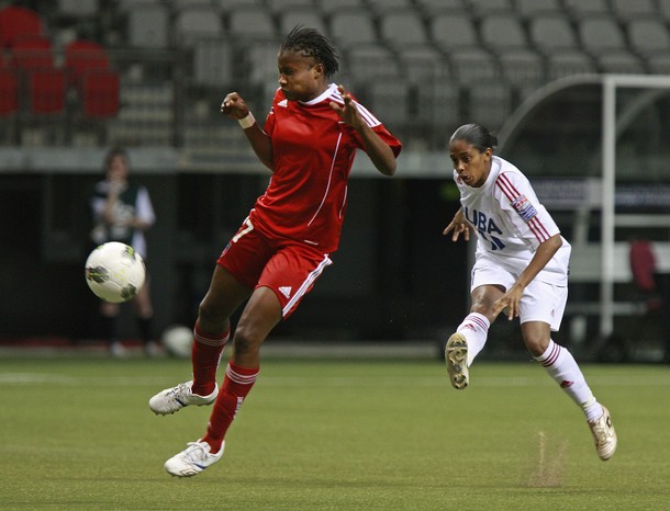 Rencontre de football f�minin, Haiti-Cuba