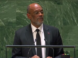 Ariel Henry à la tribune de l'ONU le 22 septembre 2023