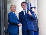 Leslie Voltaire visite Emmanuel Macron