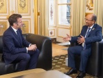 Leslie Voltaire visite Emmanuel Macron